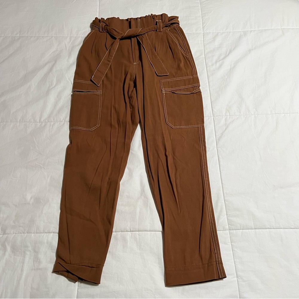 Kendall & Kylie Brown Paperbag Pants